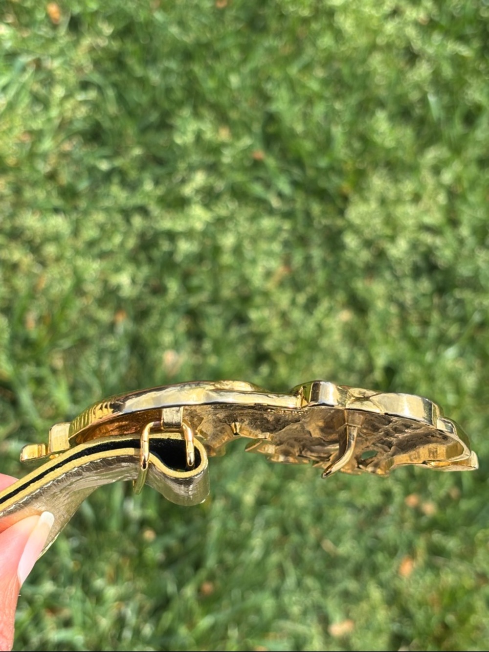 Vintage Gold Elephant Buckle Belt - Picture 4 of 13